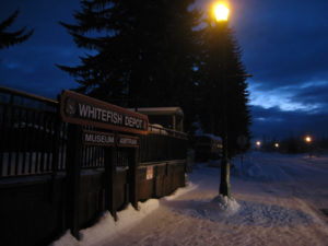 Whitefish depot at dawn