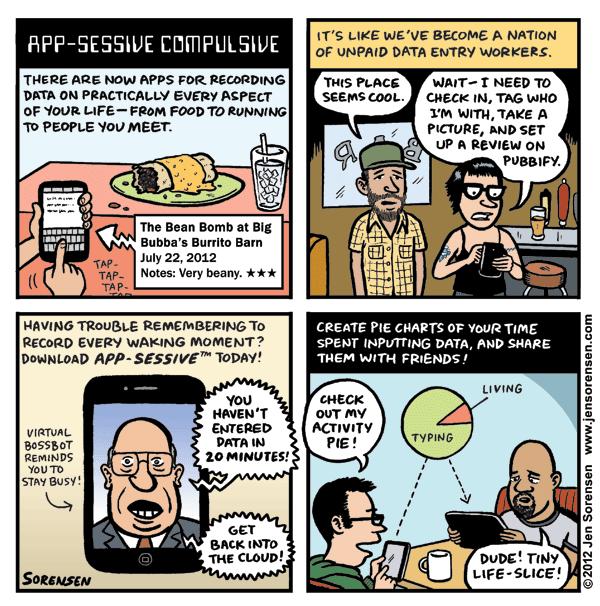 This Week’s Cartoon: “App-sessive Compulsive”