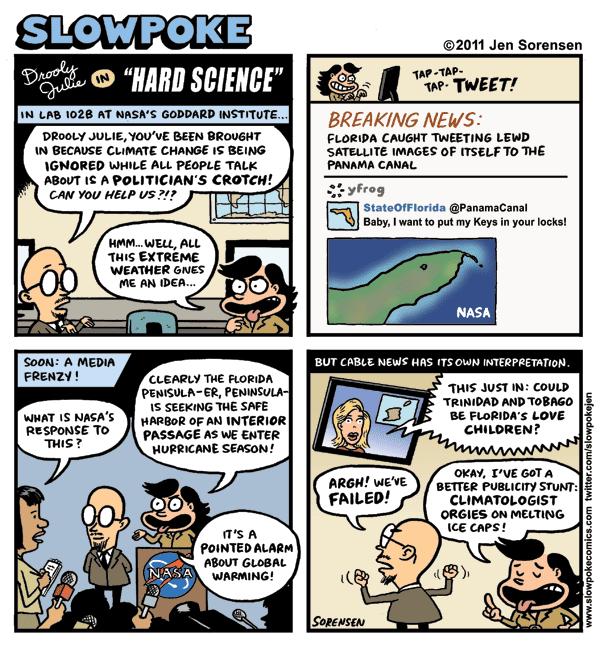 This Week’s Cartoon: “Drooly Julie in ‘Hard Science'”