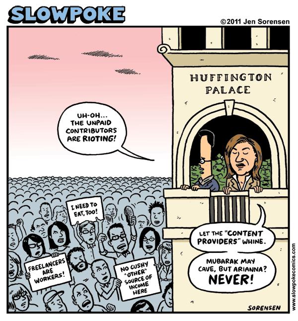 This Week’s Cartoon: Freelancer Riot At Huffington Palace