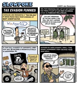 This Week’s Cartoon: “Tax Evasion Funnies”