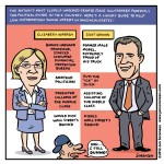 This Week’s Cartoon: Warren vs. Brown Voting Guide