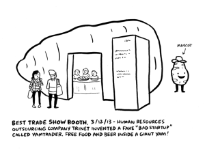 cartoon of SXSW Trade Show booth