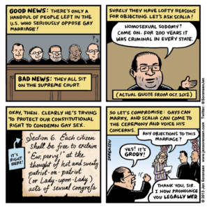 cartoon about Supreme Court and gay marriage