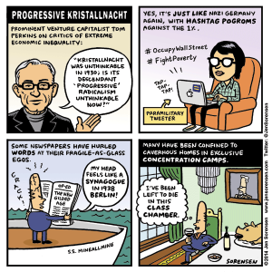 cartoon about Tom Perkins comments on progressives and economic inequality