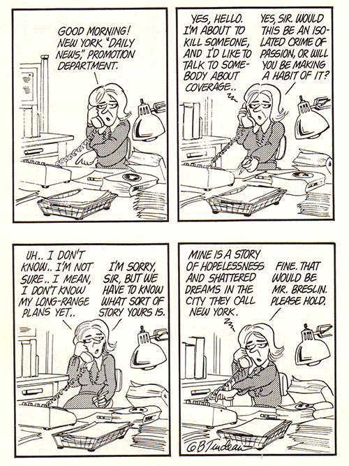 Doonesbury Son of Sam cartoon by Garry Trudeau