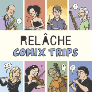 CD cover art for Relache's "Comix Trips"