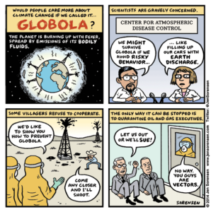 The Globola Crisis: Cartoon on ebola and global warming