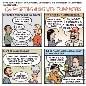 Tips for getting along with Trump voters