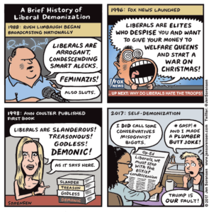 cartoon about demonizing liberals