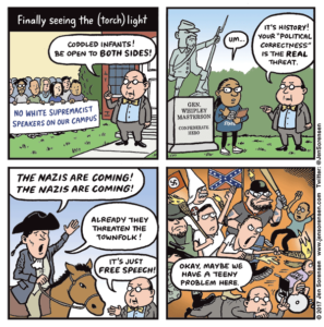 Cartoon about Charlottesville neo-nazis