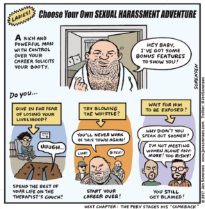 Cartoon about Harvey Weinstein and sexual harassment