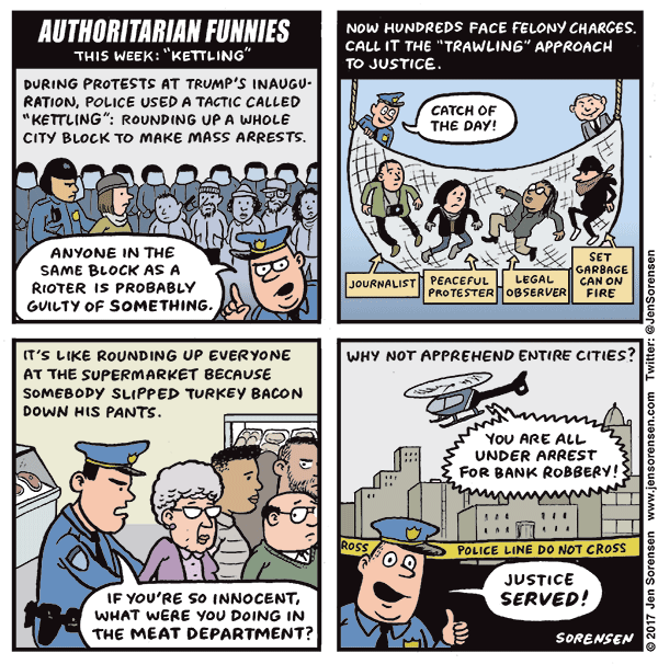 Authoritarian Funnies, Kettling Edition