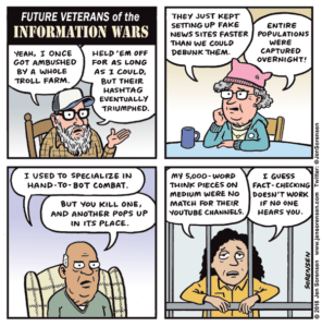 Cartoon about information warfare