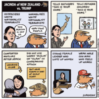 Jacinda of New Zealand vs. Trump