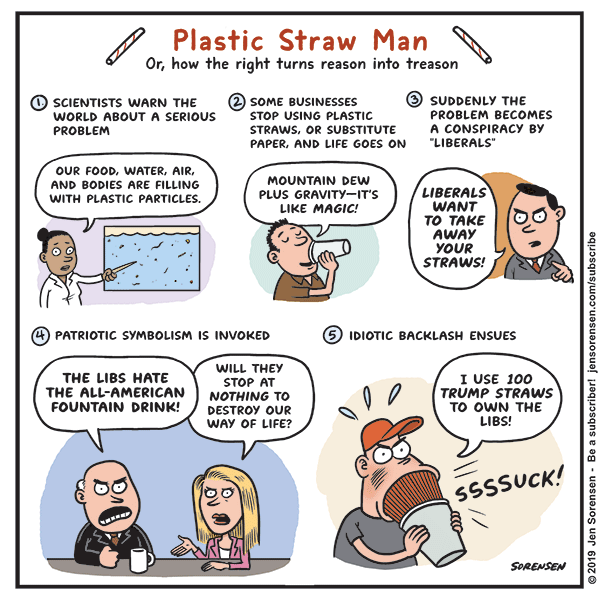 Plastic Straw Man