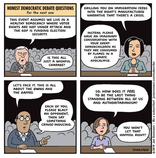 Honest Democratic debate questions