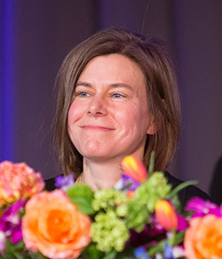 Jen Sorensen at National Press Foundation Awards dinner