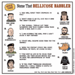 Quiz Time: Name That Bellicose Babbler